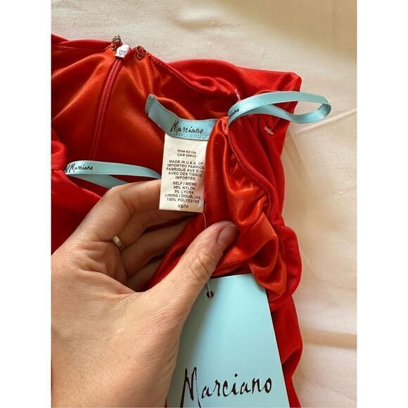 NWT MARCIANO SLEEVELESS MINI DRESS RED Size 2 - Picture 3 of 6